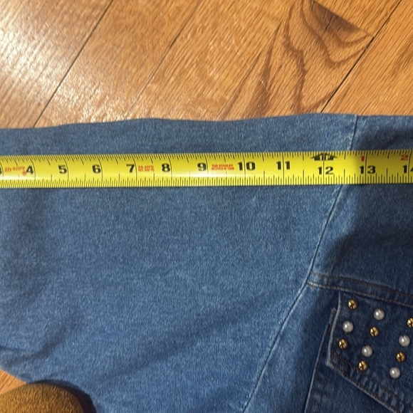 Vintage Blue Denim Jumpsuit with Studded Details - Picture 9 of 11